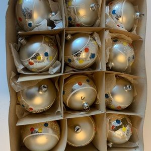 Vintage mercury glass Christmas ornaments